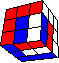 stripes in cube #5 back - Streifen im Wrfel #5 hinten
