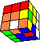 complex commata cube #2 back - komplexer Kommata-Wrfel #2 hinten