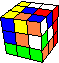 commata cube with little edge triangles - Kommata Wrfel mit kleinen Kanten Dreiecken