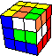 cube in cube in opposite color stripes #2 - Wrfel im Wrfel in gegenstzlichen Streifenfarben #2