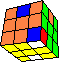 two edges, two corners, swapped in space diagonal back - zwei Kanten, zwei Ecken , in einer Raumdiagonale getauscht hinten