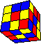 complex line around cube in cube with 2 small edge cycles back - komplexe Wrfel im Wrfel Linie mit zwei kleinen Kantenkreisen hinten