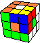 cube in cube with triangle in center - Wrfel im Wrfel mit Triangel im Zentrum