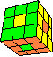 dots with cube in cube #2 back - Spiegelei mit Wrfel im Wrfel #2 hinten