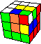 three flags in in cube in cube #1 - drei Fahnen im Wrfel im Wrfel #1
