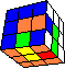 three flags in in cube in cube #5 back - drei Fahnen im Wrfel im Wrfel #5 hinten